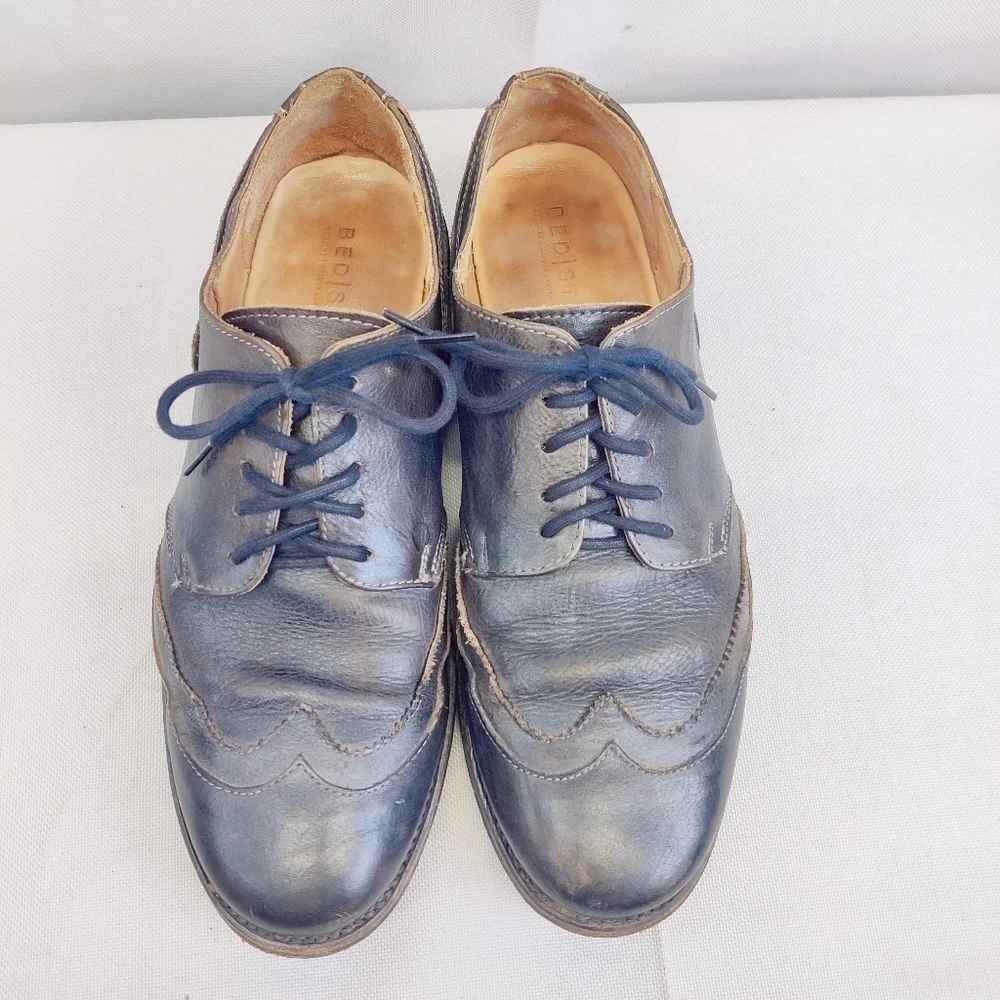 Bed Stu Men’s Wingtip Derby Oxford Shoes Sz 10.5 Distressed Leather Vibram Sole
